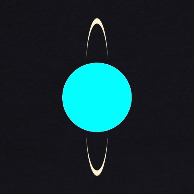 Minimalistic Gold Uranus Planet by AurumBrand